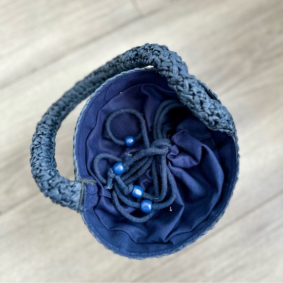 Rixo Ailish Bag Navy Embroidery NWT - Picture 8 of 8